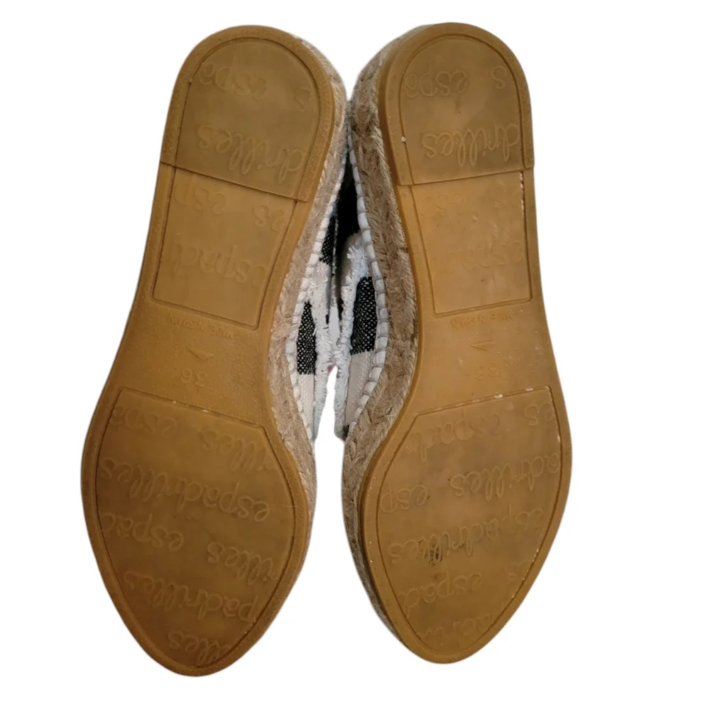Loeffler Randall Alfie Striped Platform Espadrille Size 6/36